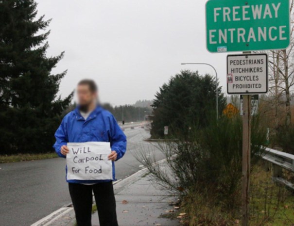 Will Carpool for Food blur